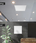 Heavy Duty Galvanized Steel Access Panel For Drywall Ceilings White Wall Cover With Slick Single Hand Latch Built Like Tank For Plumbing Electrical Hvac Upkeep And Zero Fuss Installation shown installed in ceiling and wall.