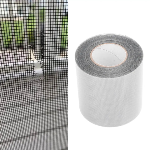 Transparent Window Screen Repair Tape Self Adhesive Mesh Patch For Windows Doors And Tents Durable Quick Fix 80mm By 9.15m