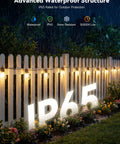101Ft Outdoor LED String Lights Waterproof With 31 Shatterproof S14 Vintage Edison Bulbs Commercial Grade Exterior Hanging Lights on fence in rain