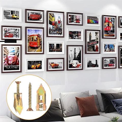 Drywall Screws and Wall Anchors Kit Self Drilling for Quick Easy Install 120 240 400 Piece Set Premium Yellow Zinc Plated Carbon Steel Heavy Duty Wall Fasteners for framed wall art