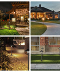 Low Voltage Pathway Lights, 3W 150LM Warm White 3000K, 16.5 Inches Tall LED Landscape Lighting illuminating garden paths