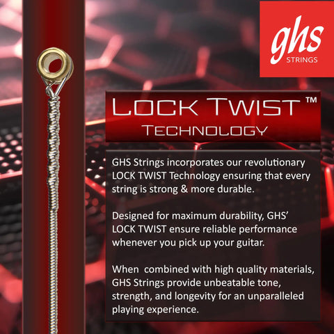 Flatwound Precision Electric Guitar Strings Stainless Steel High Volume Polished Smooth Finish Light Gauge 012 016 024 030 040 050 Set For Electric Guitars Long Scale, GHS Lock Twist string