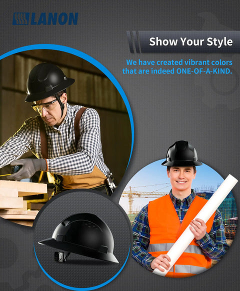 Ultra Lightweight Full Brim Hard Hat With OSHA Approved Type One Impact Protection And Class E G C Electrical Ratings Built Like A Tank From HDPE For Construction Crews Who Crush The Job Site Top Shelf Gear In Black