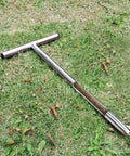 Heavy Duty Soil Sampler Kit With Stainless Steel Core Probes For Soil Testing And Sampling Easy To Use For Clay Loam Wet Or Dry Soils Bale Sampler Probes Included Ideal For Garden Lawn Care Agriculture Forestry And Golf Courses lying on grass