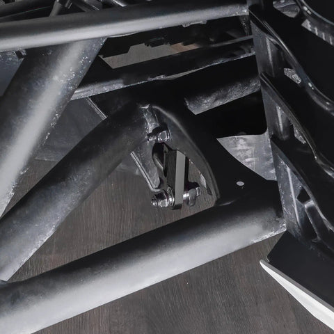 Sway Bar End Links For Can Am Spyder 2013 To 2026 F3 RT RS ST Series Black Heim Joint Upgrade For Smoother Ride Tight Handling And Stable Cornering On Street And Light Trail installed under chassis