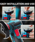 Cordless Mini Angle Grinder Set 12V 3 Inch Power Cutter With Dual Batteries And Two Cutting Wheels 20000 RPM installation view