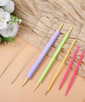 Ten Piece Tube Turner Sewing Tool Kit for Fabric Tubes and Loops with Small Medium Large Turners Stainless Steel Rod Fabric Rod