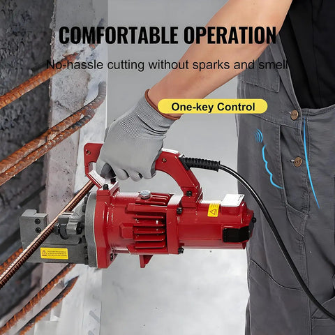 Heavy Duty Electric Hydraulic Rebar Cutter 1250W 110V Sparks Free Fast Cut In About Three Seconds cutting steel rebar