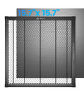 Aluminum Honeycomb Laser Bed 450x450mm for laser engravers and cutters, shown in front view with 15.7" x 15.7" area.