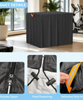 Heavy Duty Waterproof Leg Extension And Curl Machine Cover For Home Gym 420D Dustproof Adjustable Bench Shield Black