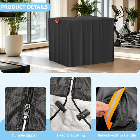 Heavy Duty Waterproof Leg Extension And Curl Machine Cover For Home Gym 420D Dustproof Adjustable Bench Shield Black