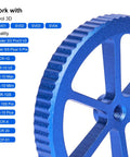 Close-up of blue aluminum hand twist leveling nut, part of Dope Upgrade Aluminum Hand Twist Leveling Nut Kit With 8 Silicone Heatbed Leveling Column Mounts For SV01 SV02 SV03 SV04 Ender 3 Pro V2 Ender 5 Pro Plus CR10 And 3D Printers.