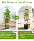 Comparison of Two Pack Raised Garden Bed Tomato Planter With Trellis And 57 Inch Tomato Cage Plant Support Self Watering Planter