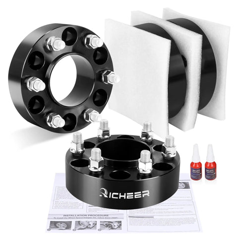 Set of Forged 1.5 Inch Hubcentric Wheel Spacers For Ford F150 2015 To 2025 And Expedition 2015 To 2024 Navigator 6x135 shown with packaging