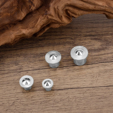 Pro Grade Dowel Pin Centering Kit 20 Pack with carbon steel transfer pins for woodworking on wooden surface