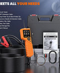KM601 Power Circuit Probe Kit For 12V 24V Cars And Trucks, All In One Automotive Circuit Tester With Oscilloscope, Fuel Injector Signal, Battery Test, Multimeter, Short Circuit Finder, Current Probe, 30 Ft Cable, case and accessories