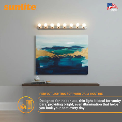 6-Lamp Wall Mounted Vanity Light Fixture In Brushed Nickel Finish, 36 Inch Wide, above modern wall art in bathroom setting
