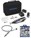 Heavy Duty Bad Boy Cordless Rotary Tool Kit Featuring Brushless Motor And Flex Shaft Attachment With Sweet 160 Piece Accessory Set, displayed with case, charger, and tools.