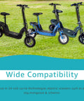 24V Battery Harness Kit With 2Pin SAE Connector For Electric Bikes Insulated Terminal Harness Converts Two 12V Batteries Into 24V DIY Friendly PlugAndPlay Compatible With eZip IZIP GT Schwinn Mongoose Bikes displayed with electric scooters on grass