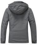 Back view of charcoal heather Women's Snow Ski Jacket Cozy Warm Winter Coat Waterproof Windproof Built For The Slopes