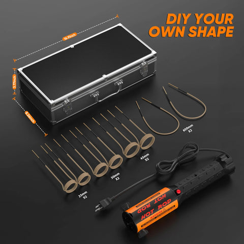 Solary 1100W induction bolt heater kit with eight coils and black carrying case.