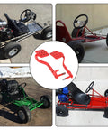 Go Kart Pedal Kit With 71 Inch Throttle Cable And Brake Pedal For Predator 212cc engines with red pedals and go-kart images