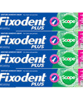Denture Adhesive With Scope Mint Fresh Breath, 2.0 Ounce Tubes Pack Of Four, Precision Tip For Seamless Seal And All Day Hold