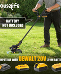 Man using Cordless 3 In 1 Weed Eater And Leaf Blower Combo With Auto Feed, 12 Inch Trimmer Edger, Tool Only, Battery Not Included