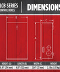 Dimensions of 1 HP 230 Volt VMC Control Box For Submersible Deep Well Pump Built Tough Outdoor Ready NEMA 3 UL Listed In USA And Canada Grey 640191