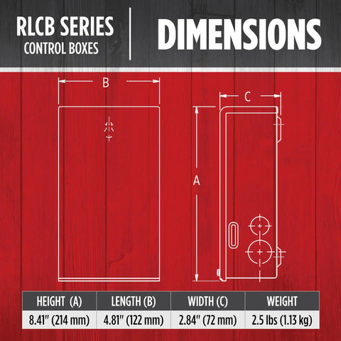 Dimensions of 1 HP 230 Volt VMC Control Box For Submersible Deep Well Pump Built Tough Outdoor Ready NEMA 3 UL Listed In USA And Canada Grey 640191