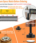 Rock Solid Adjustable Furniture Leveling Feet 3/8 Inch By 16 Thread Holds 1320 Lbs With T Nut Kit sizing and specifications guide