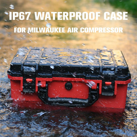 Waterproof Hard Case For M18 Cordless Tire Inflator 2848-20 in water, showing waterproof protection