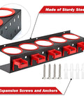 Multifunctional Spray Bottle Rack For Car Garage And Beauty Shop Displays With Durable Metal Frame And Five Plastic Hanging Hooks