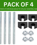 Superb Fit Crescent Nut And Threaded Pin Kit Pack of 4 includes 4 threaded pins and crescent nuts for bed frame repairs.