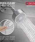 Modern Single-Handle Chrome Tub And Shower Trim Kit And With Single-Spray Touch-Clean Shower Head spraying water