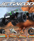 1/16 Scale RC Truck For All Ages, 4WD Ready To Run Off Road Monster with Dual Battery Pack, metal differentials, and oil-filled shocks