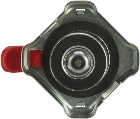 Top view of Safety Release Radiator Cap With Lever Model 31534 for Cars and Trucks, featuring durable metal construction.