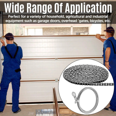 Heavy Duty 20 Feet Roller Chain For Gate Openers With Two Connecting Links US Size 41 Chain Point Five Inch Pitch Replacement