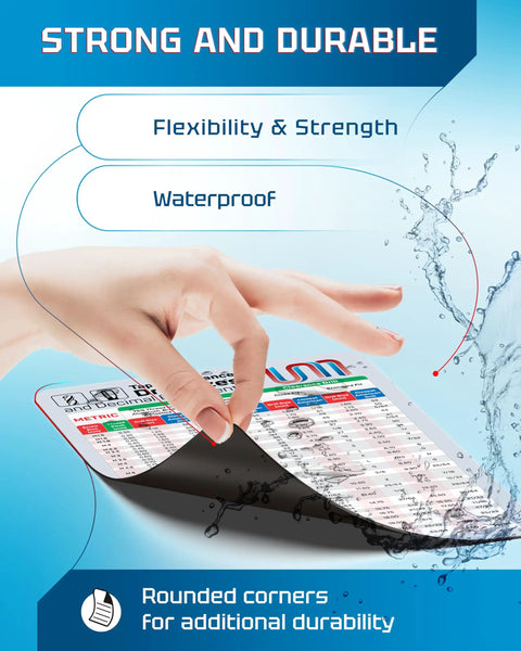 Image of No Sweat Metric Tap And Clearance Drill Size Chart Poster M1.5 To M20 Thread ISO 50 And 75 Percent Standard showing waterproof features.