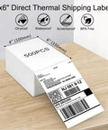 4x6 Direct Thermal Shipping Labels For Fast Crystal Clear Printing 500 Labels Per Stack Fan Fold 1 Stack Per Box Commercial Grade Labels