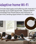 People sitting in a living room with a focus on All-In-One SmartThings WiFi Mesh Router And Hub For Whole Home Coverage With Zigbee And Z-Wave