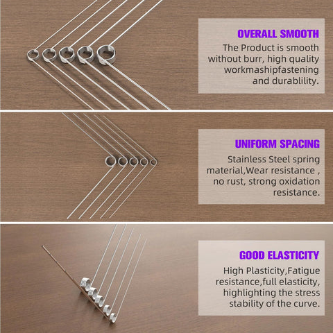 120-piece stainless steel torsion springs assortment kit with 30 different sizes in individual bags