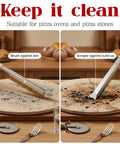 21 Inch Pizza Oven Brush With Scraper Copper Wire Cleaning Brush With Brass Bristles cleaning a pizza stone
