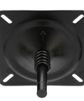 Premium Marine Boat Seat Mount Bracket Featuring Heavy Duty Lock N Pin Steel System With Built In Spring Shock Absorber Pin For Fishing Chairs view of base with locking pin and mounting holes