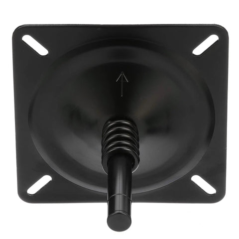 Premium Marine Boat Seat Mount Bracket Featuring Heavy Duty Lock N Pin Steel System With Built In Spring Shock Absorber Pin For Fishing Chairs view of base with locking pin and mounting holes