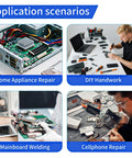 Application scenarios for Beast 1000W Digital Hot Air Rework Station With Sleep Mode Three Programmable Channels Seven Nozzles 110V.