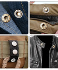 Leather Button Snap Kit 100 Sets 12.5mm With Four Fixing Tools Includes Cap Socket Closing Post And Stud for garment repair