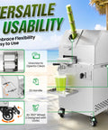 Gotta Love This Commercial Sugar Cane Juicer Machine With Stainless Steel Juice Press For Super Fast 110V Extraction with clear view of rollers and handles.