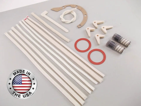 9 Inch Lathe Rebuild Kit For Workshop Models A B C From 1939 To 1969 Complete Consumables Set With Felt Wicks Gaskets Wipers And Spindle Capillary Oilers For Easy DIY Lathe Renovation And Renewal