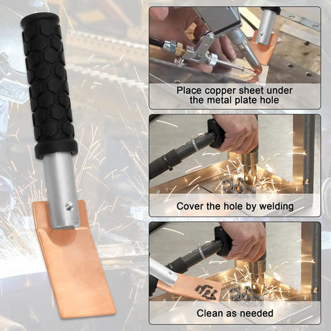 Copper Welding Spoon Set Of 3 Backer Paddles For MIG Welding 2mm Thick Copper Plate with welding demonstration